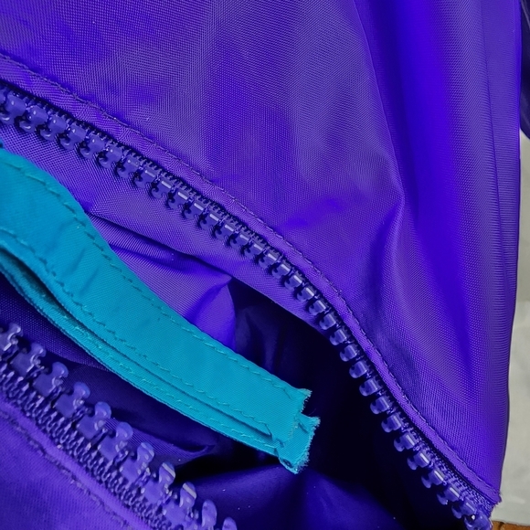 Vintage Reversible Columbia Bomber Jacket Ski Winter Purple Teal Size Large - Picture 9 of 16